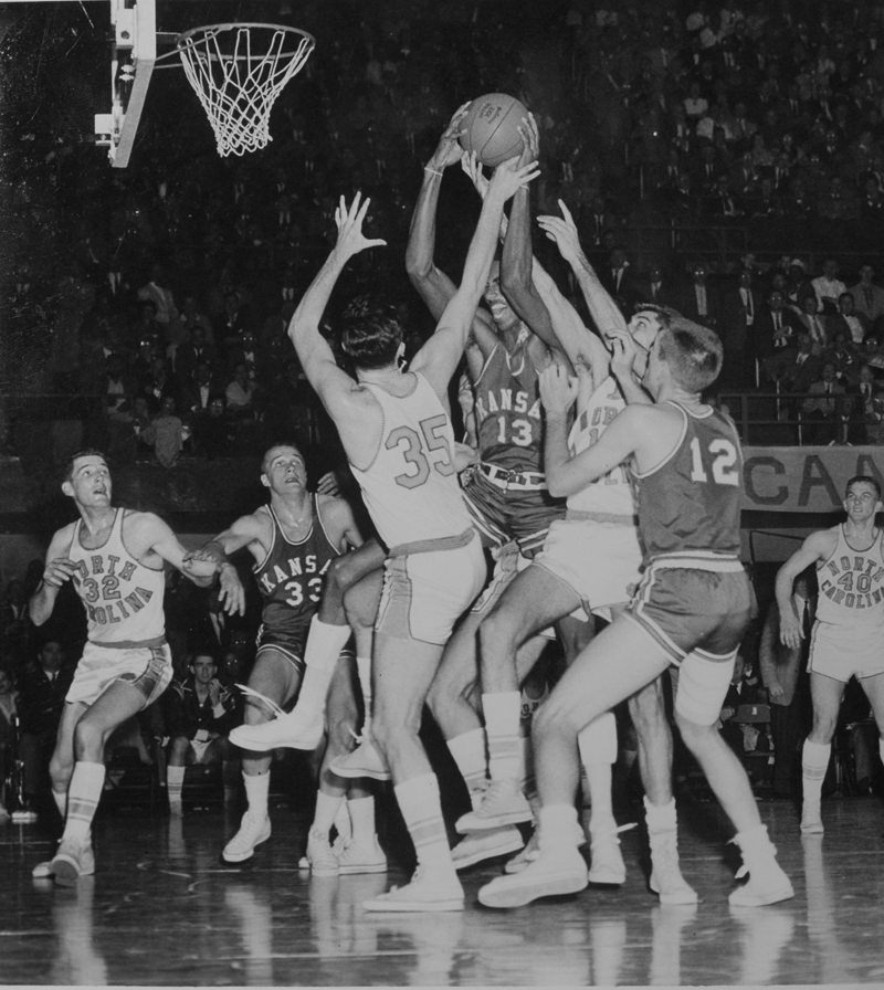 13 Wilt Chamberlain Blue Men's College Team Basketball Kansas